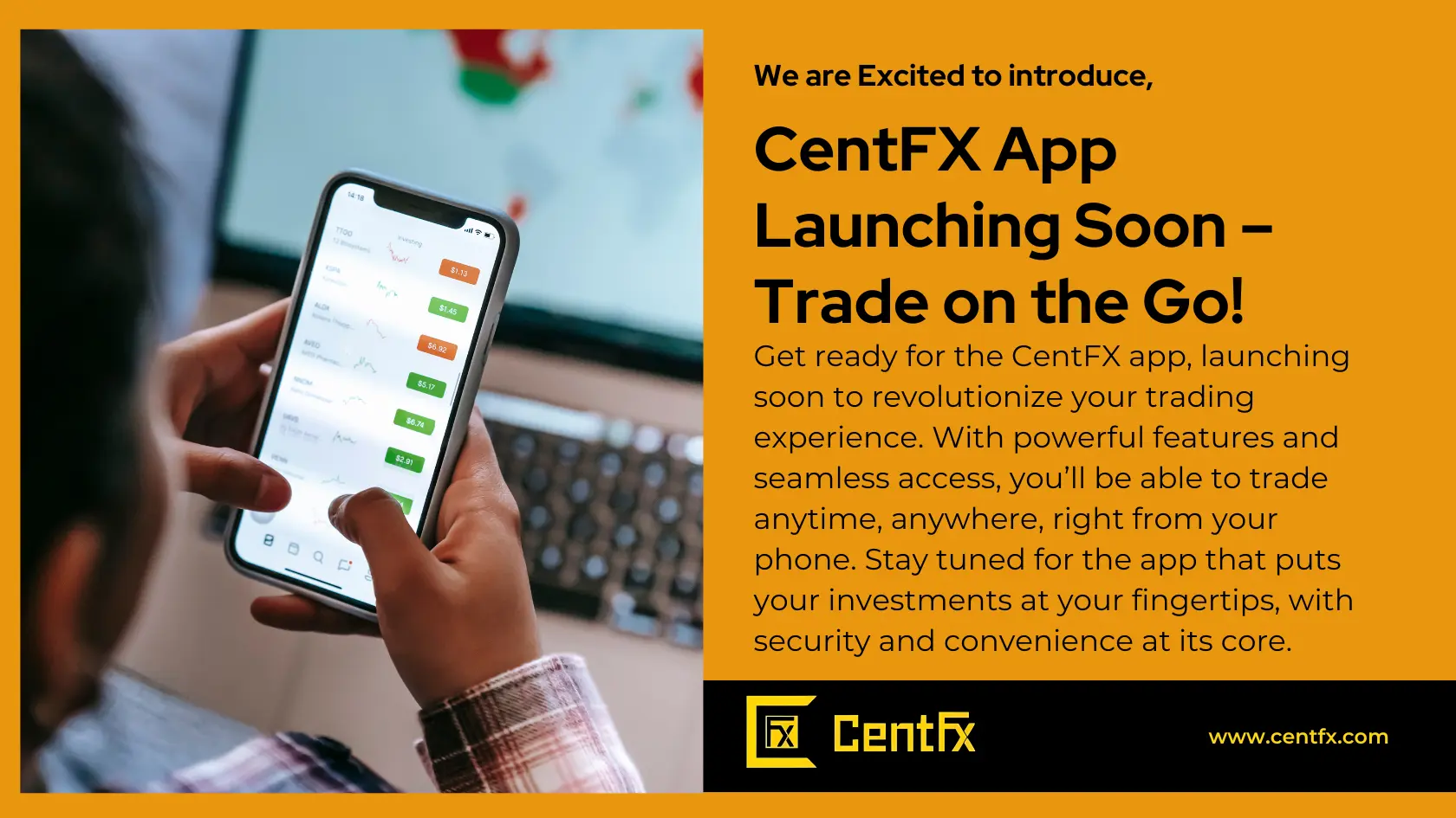 CentFX ऐप जल्द लॉन्च होगा
